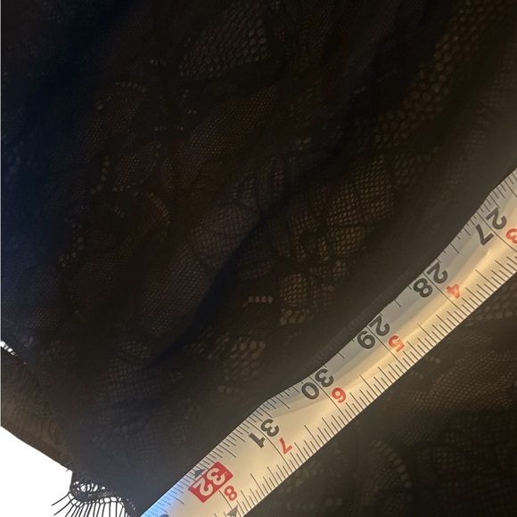 Ann Taylor Strapless Black Dress Size 6 | Lace Overlay Cocktail Party Midi - Picture 7 of 8